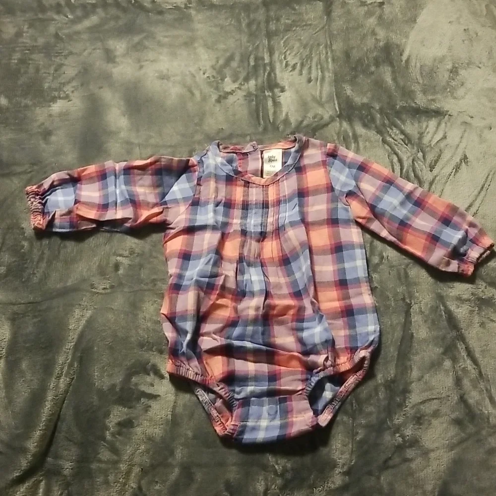 Oshkosh Baby Girl's Plaid Onesie